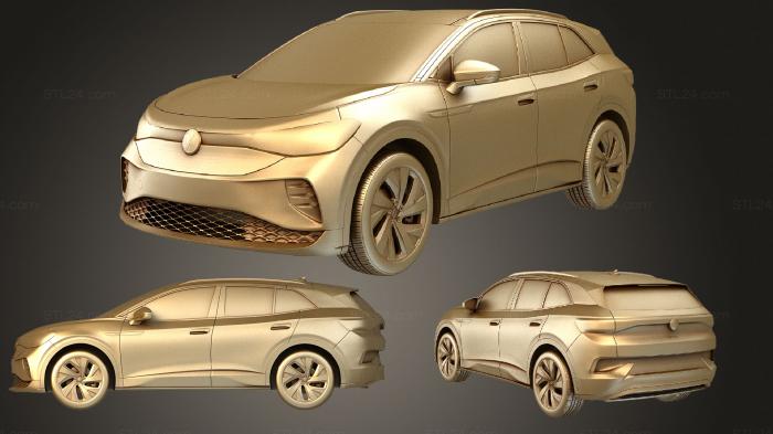 Vehicles (vw id 4 gtx 2021, CARS_4040) 3D models for cnc